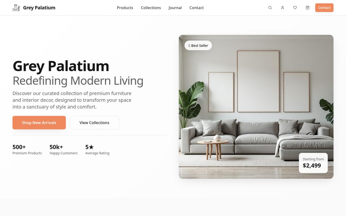 Grey Palatium website preview